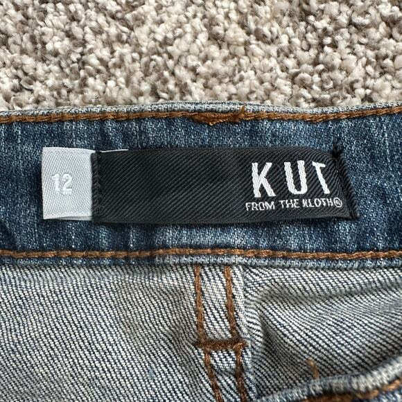 KUT from the Kloth medium wash Catherine ankle straight leg jeans size 12 - Picture 6 of 11